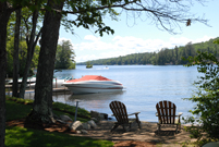 Lake Winnipesaukee - Chairs at Watson Shore